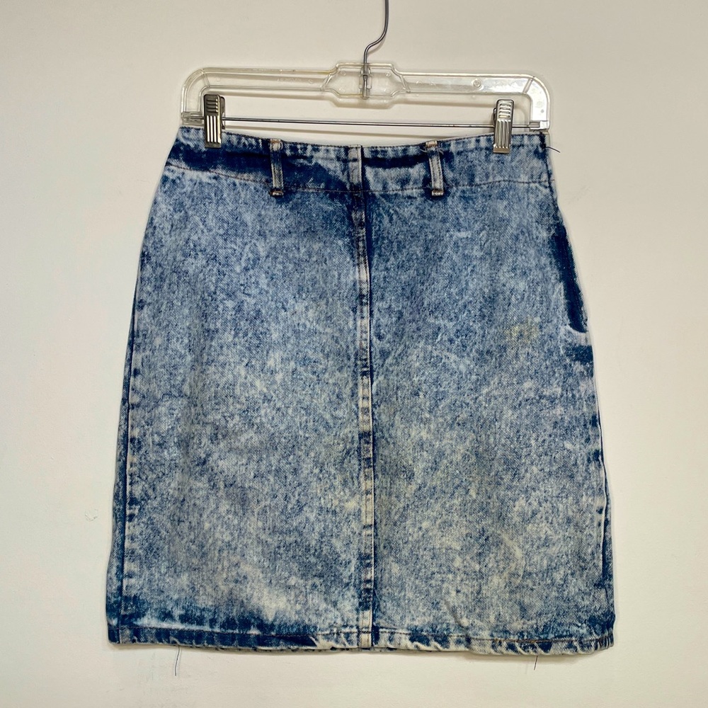 Vintage Limited Express Denim Mini Skirt Acid Wash Size M